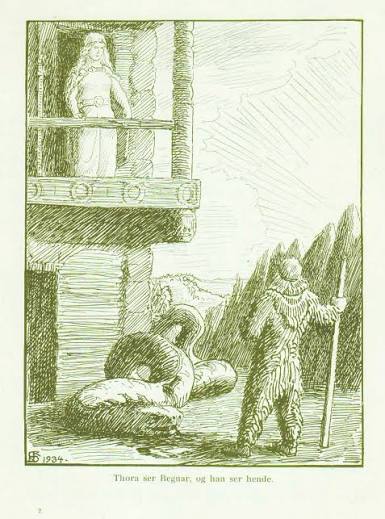 Thora Sees Ragnar, by Niels Skovgaard, 1934