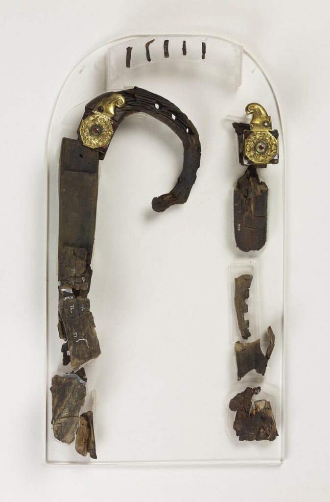 Remains of a Lyre found in the Sutton Hoo Ship Burial. Source: British Museum