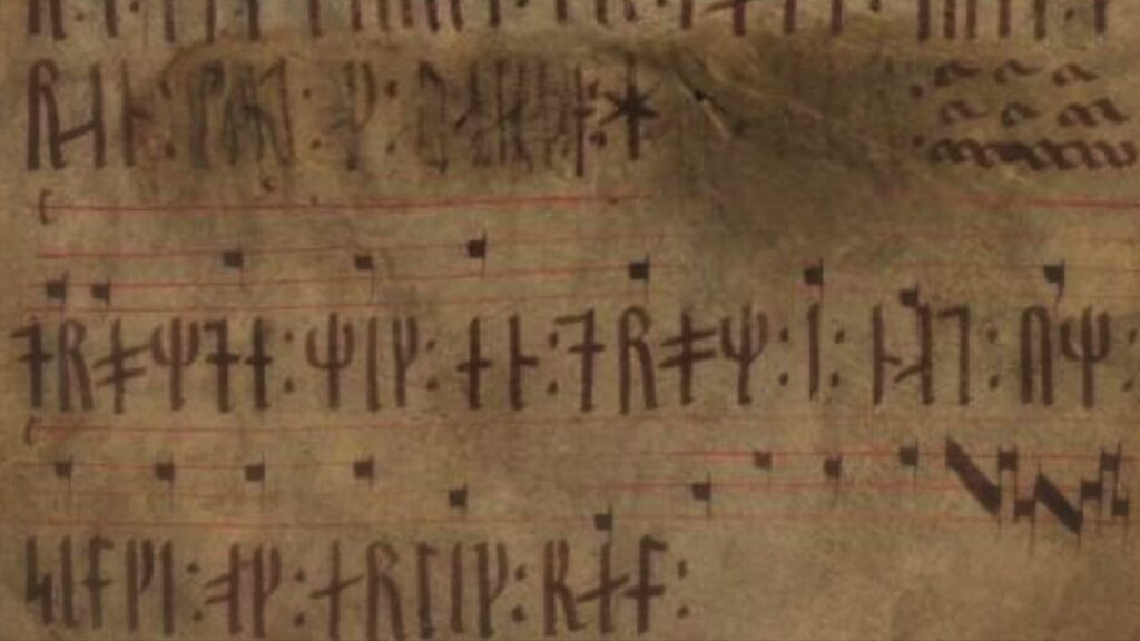 Nordic music notation from the Scanian Law Book