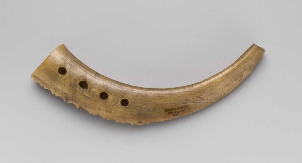 A Norwegian goat horn used in Folk Music. Source: Metropolitan Museum of Art