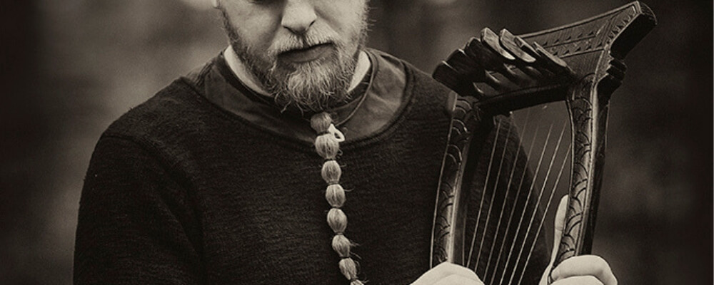 Viking lyre, der lignede en lille, håndholdt harpe