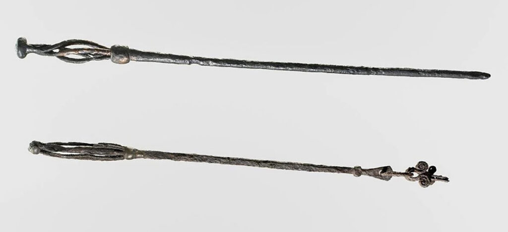 Two seeresses’ magic staffs, the shorter is from Gävle, Sweden and the longer from Fuldby, Denmark. Source: National Museum of Denmark