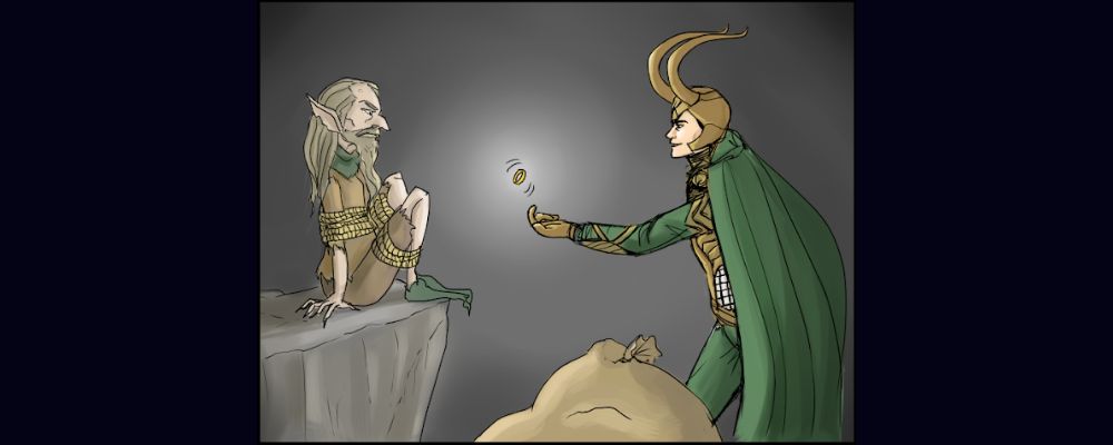 Loki and dwarf king