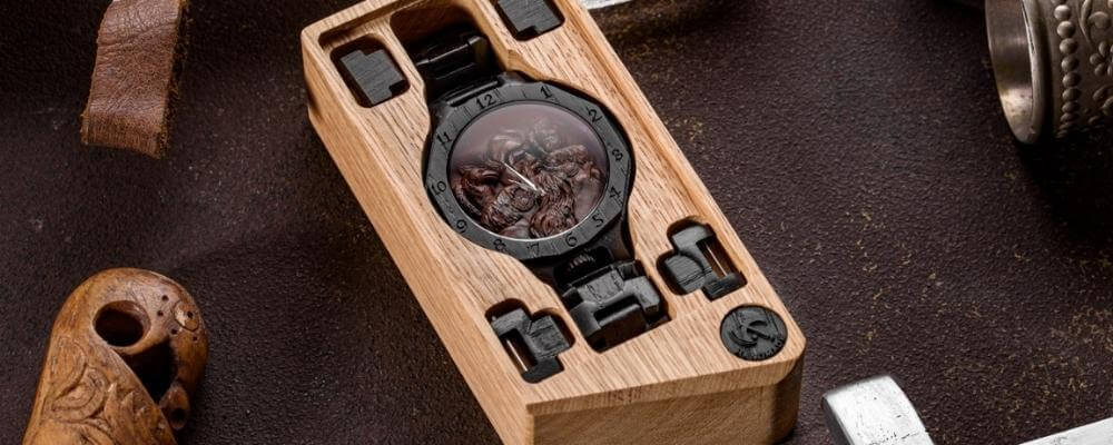 Collection de montres en bois de la boutique V.K.N.G