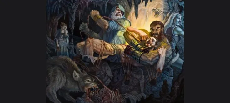 Loki emprisonné et le sort de Vali et Narfi