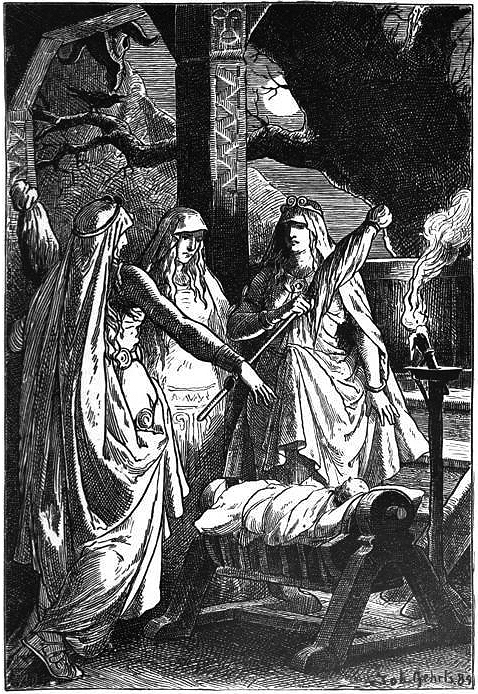 The Norns, by Johannes Gehrts, 1889