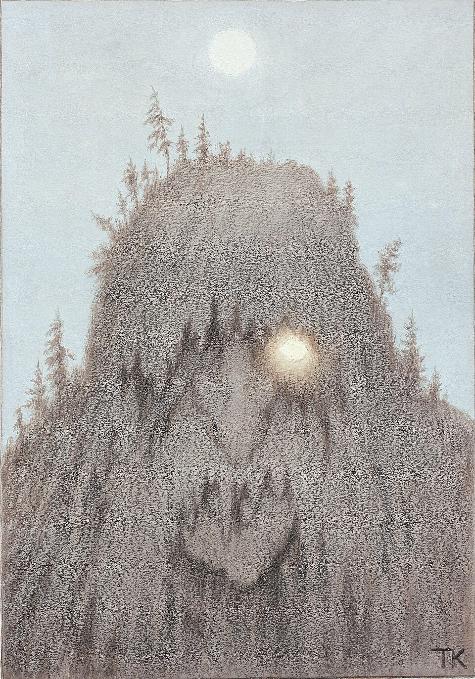 Skogtroll (Troll des forêts), par Theodor Kittelsen, 1906. Source : Musée national d'art et d'architecture de Norvège