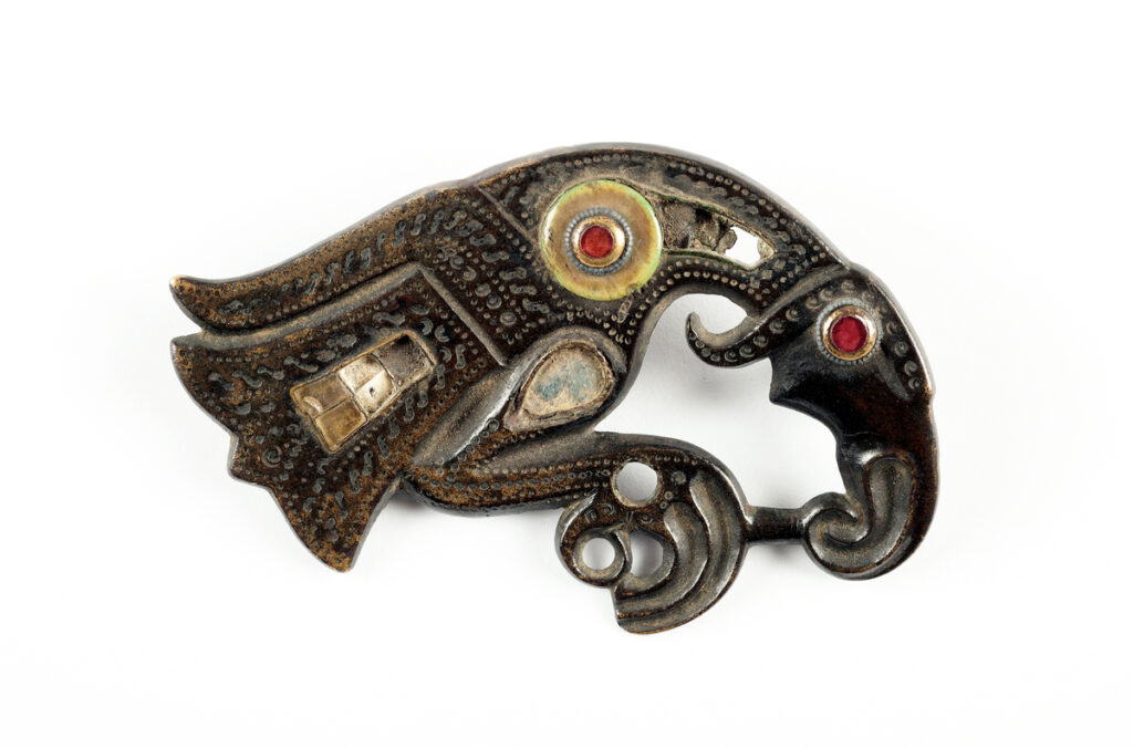 Boucle en bronze à motif de corbeau d' Uppland