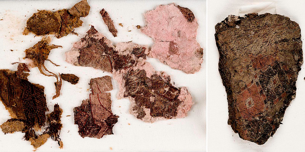 Fragment eines Wandteppichs aus dem Schiffsgrab von Oseberg