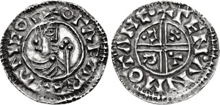 Coin of Sweyn Forkbeard minted in Denmark in 995 with the first Latin inscription known from Scandinavia