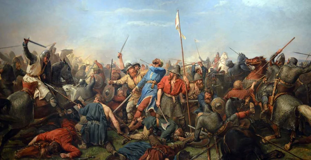 The Battle of Stamford Bridge, by Peter Nicolai Arbo, 1870. Source: Fine Art America