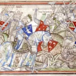 The Battle of Stamford Bridge, from The Life of Edward the Confessor by Matthew Paris, c. 1236. Source: University of Cambridge