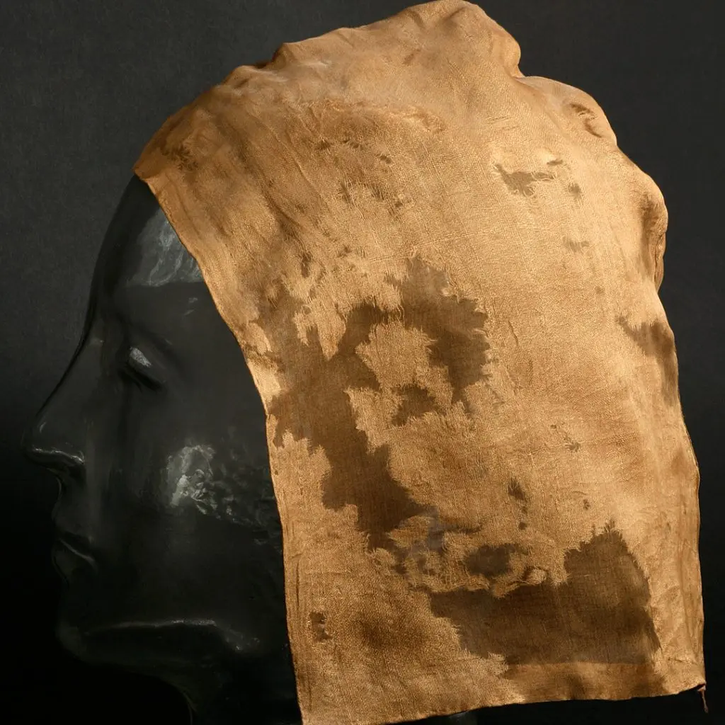 Norse cap made from imported silk. Source: Jorvik Viking Center