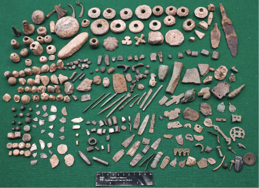 A selection of Viking artifacts found at Torksey