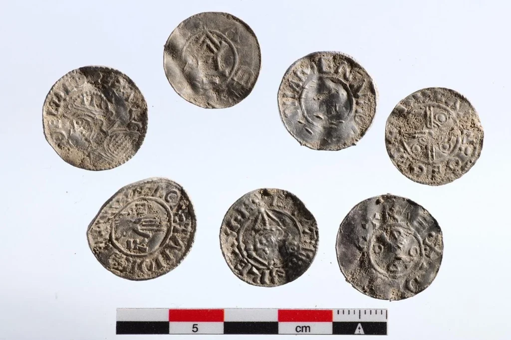 Coins found as part of the Morstad Hoard