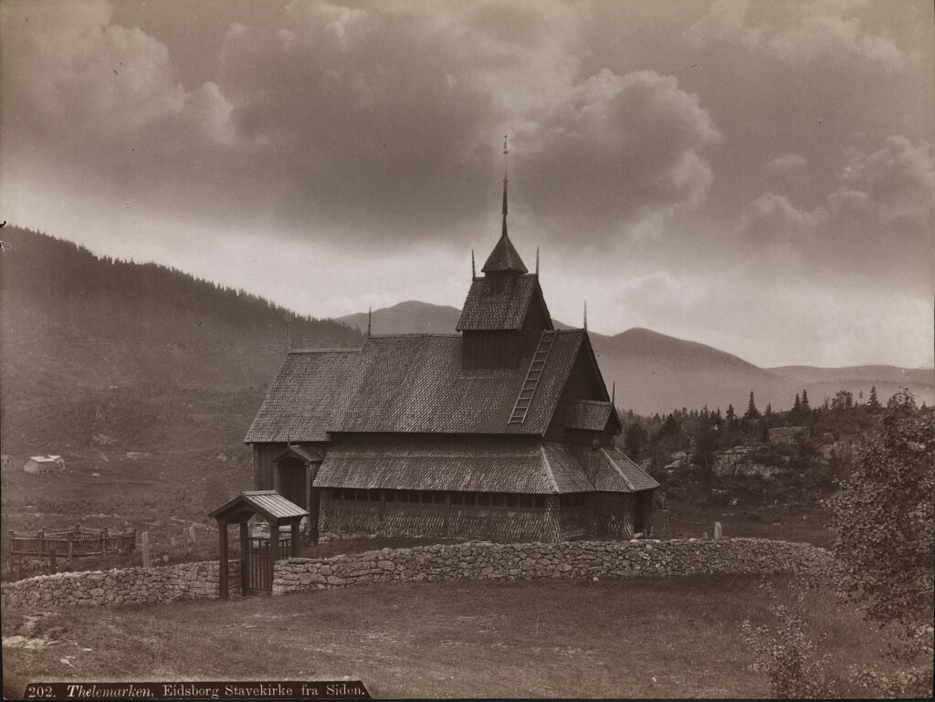 Eidsborg Stave Church, photographed 1880-1890