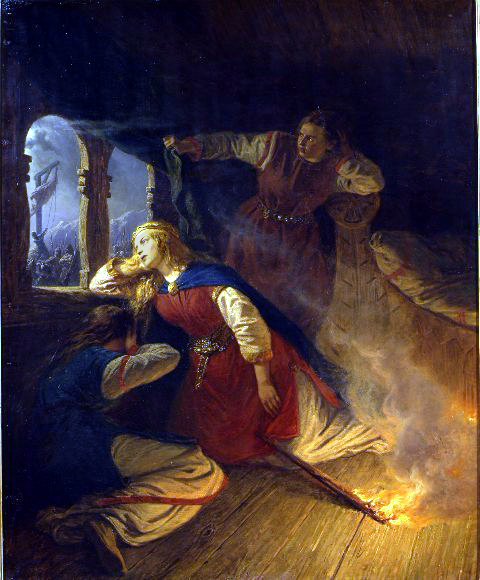 Signy und Hagbard, von Josef Wilhelm Wallander, 1861