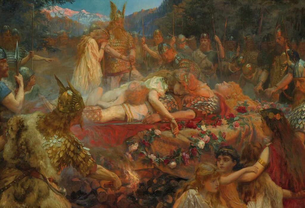 Funeral of a Viking Warrior, by Charles Ernest Butler, 1909