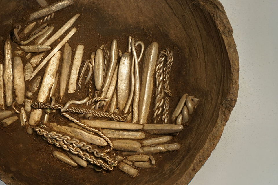 Selection of items from the Rebild Hoard, Denmark, 10th century, discovered in 2026