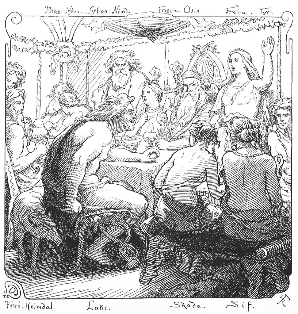 Lokasenna, by Lorenz Frølich, 1908
