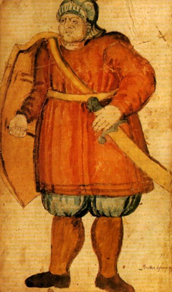 Grettir from manuscript AM 426, Iceland, c. 17th century